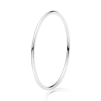 BNH 14 ct white gold bangle, Ø 6,5 cm and 3,0 mm in thickness